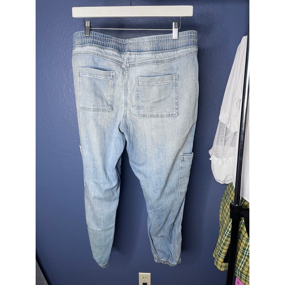 Sonoma Goods For Life Chambray Cargo Jogger Pants Blue Medium NWOT - Picture 4 of 6